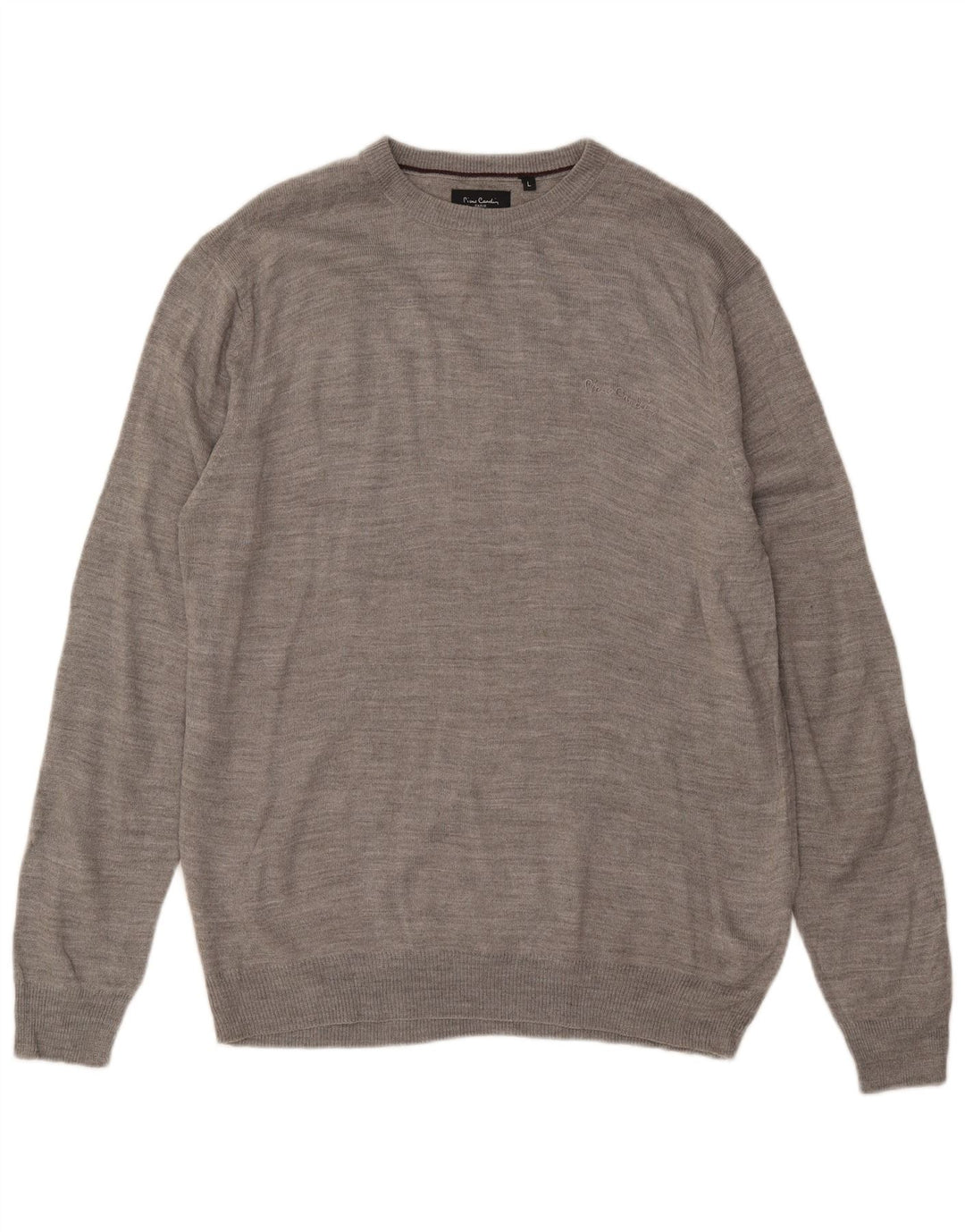 Pierre Cardin Herre Crew Neck Jumper Sweater Stor Grå Akryl