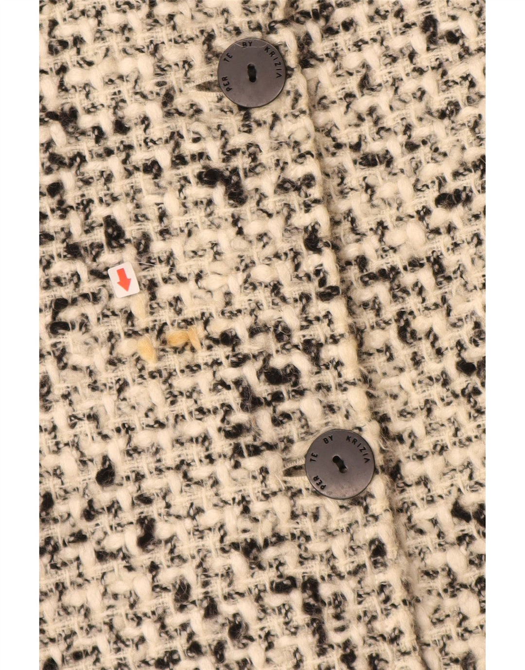 PERTE BY KRIZIA Oversized overfrakke til kvinder størrelse 21 Medium Beige Flecked