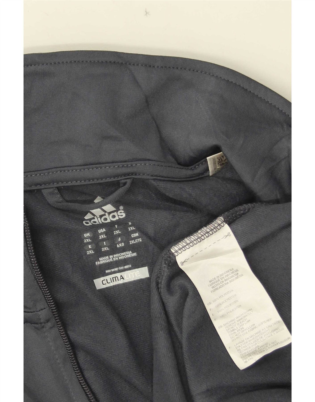 Adidas Herre Climalite træningsdragt Topjakke 2XL Grå Polyester
