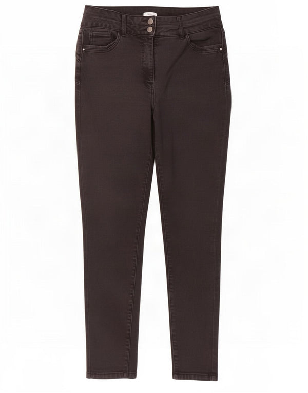 M&Co Womens High Waist Skinny Jeans UK 14 Large W32 L30 Black Cotton
