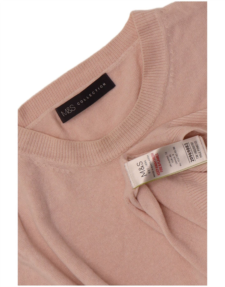 Marks & Spencer Dame sweater med rund hals DK 12 Medium Pink Akryl