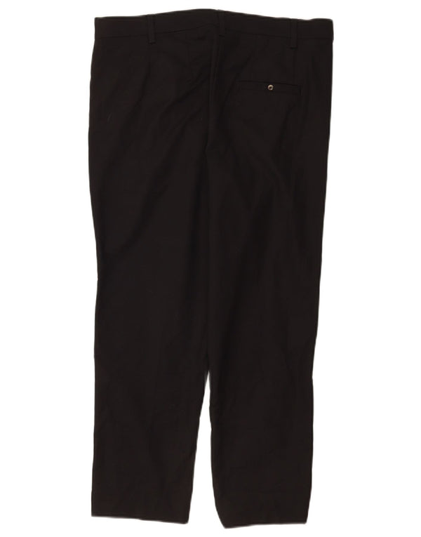 Marks & Spencer Womens Cropped Trousers UK 12 Medium W30 L24 Black