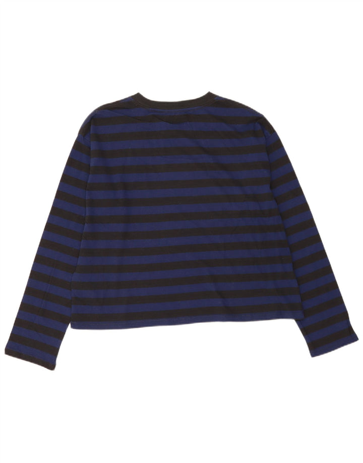 Levi's Dame Oversized Top Langærmet UK 14 Mellem marineblå stribet