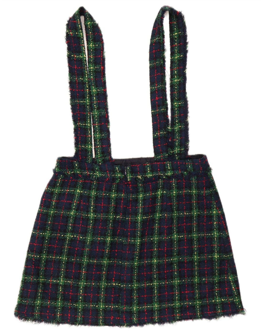 Zara Damebukser Nederdel Large W34 Navy Blue Check