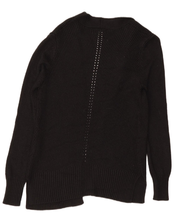 Fat Face Womens Open Cardigan Sweater UK 10 Small Black