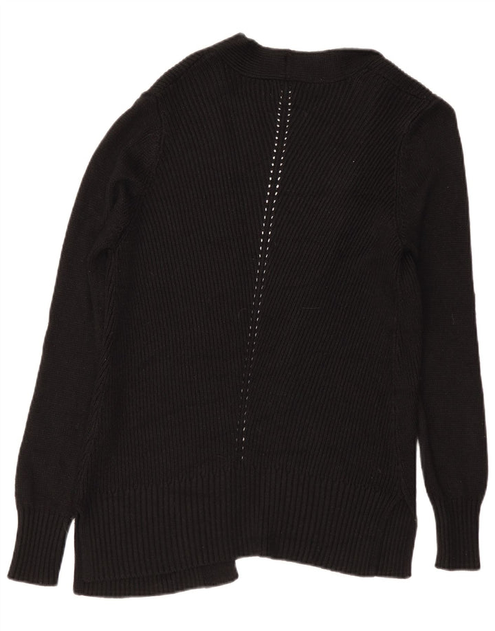 Fat Face Womens Open Cardigan Sweater UK 10 Small Black