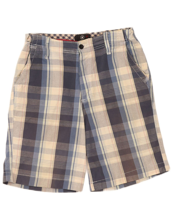 Converse Chino Shorts til mænd Medium W32 Marineblå ternet bomuld