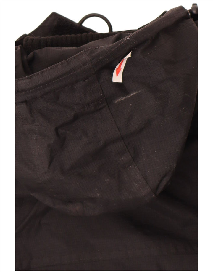 Superdry Regnjakke med hætte til kvinder UK 12 Medium Sort Nylon