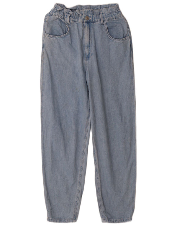 Zara Womens High Waist Tapered Jeans EU 36 XS W26 L28 Blue Cotton