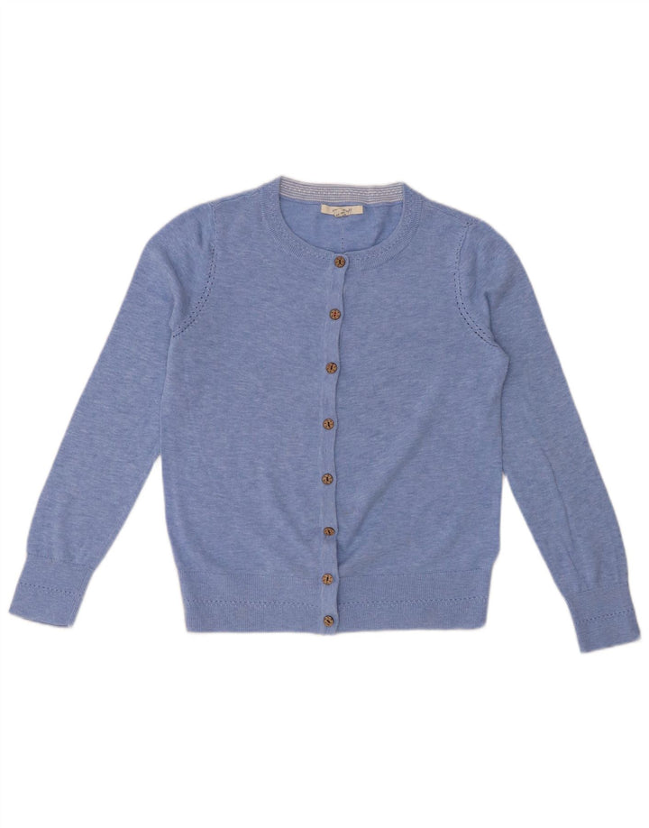 WHITE STUFF Dame cardigan sweater UK 10 Small Blue Flecked Bomuld