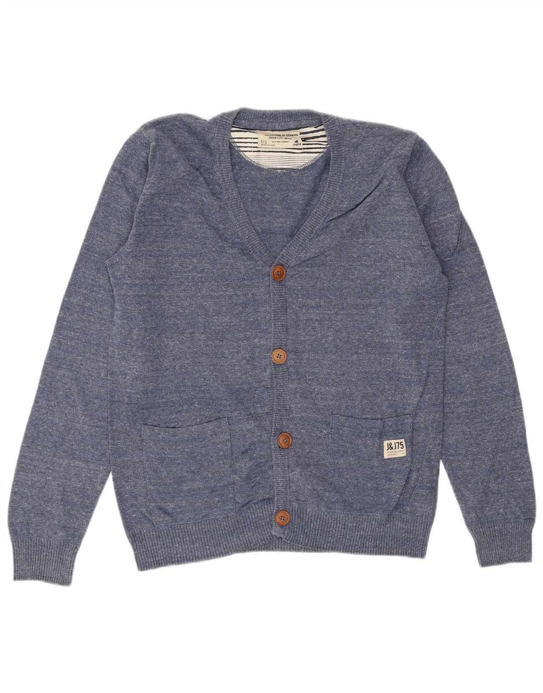 JACK & JONES Herre cardigan sweater Medium Blue Bomuld