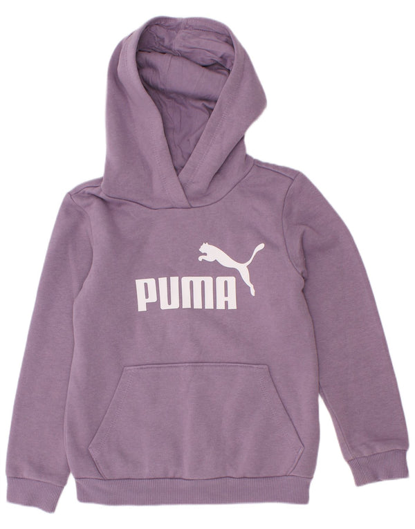 Puma piger grafisk hættetrøje 5-6 år lilla bomuld