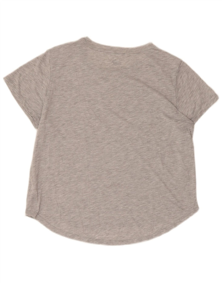 Puma Grafisk T-shirt top til kvinder DK 14 Stor grå flækket polyester
