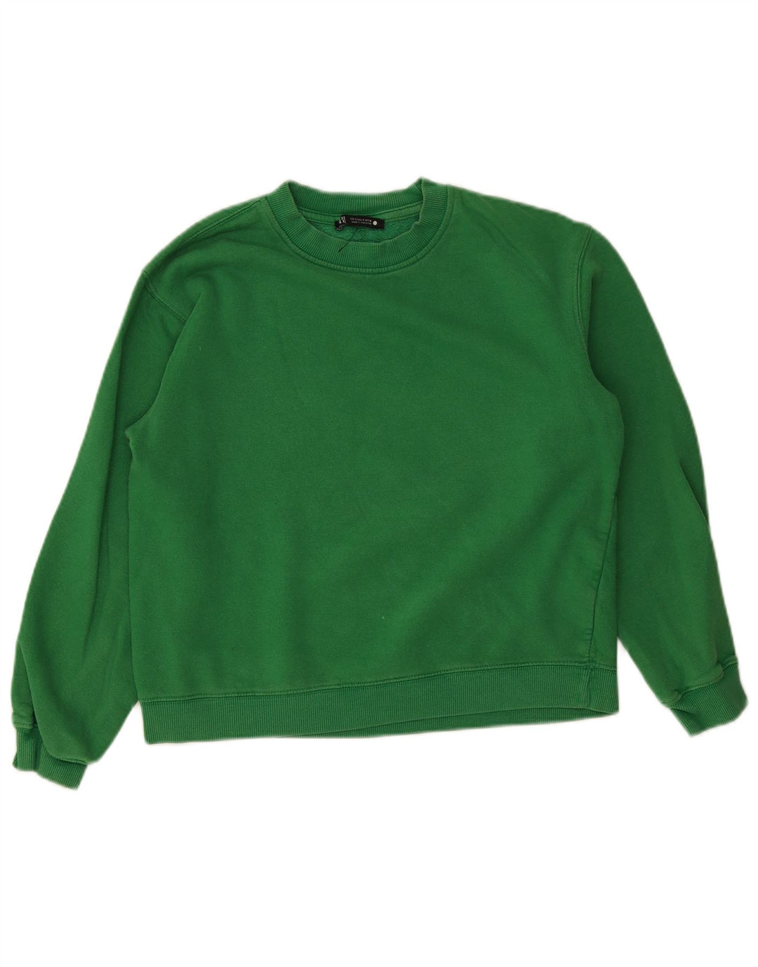 Zara Dame Sweatshirt Jumper UK 10 Lille Grøn