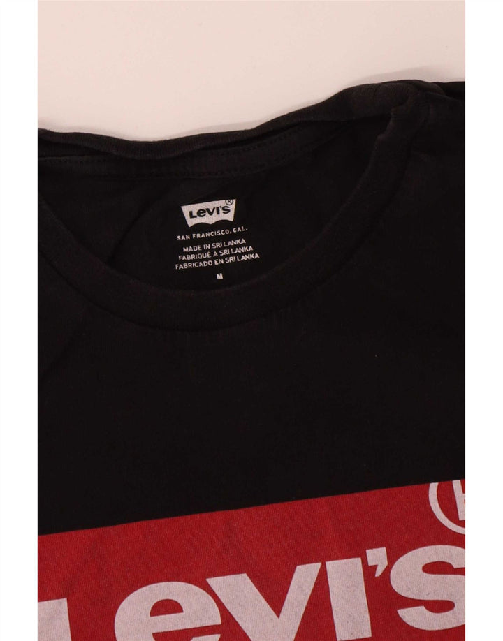 Levi's Herre grafisk T-shirt top mellem sort bomuld