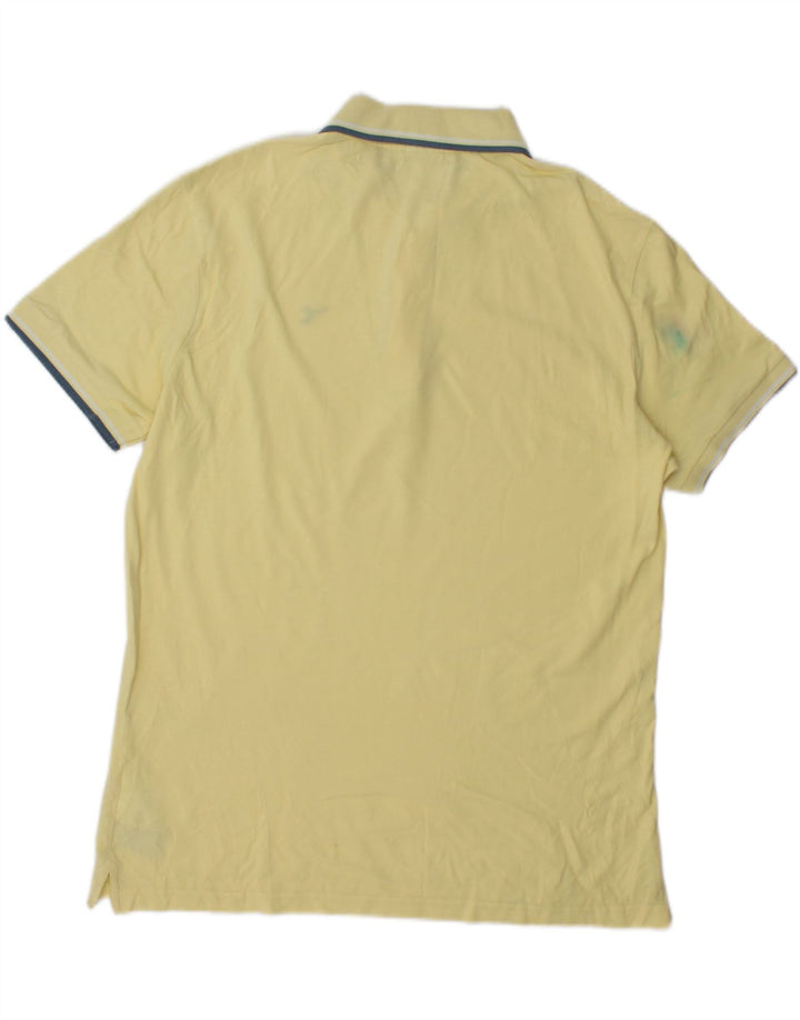 DIADORA Mens Polo Shirt XL Yellow Cotton