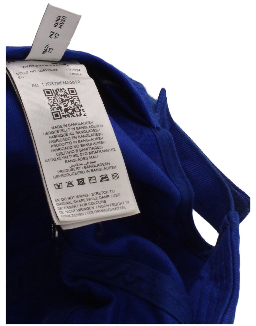 Puma Boys grafisk baseballkasket One Size blå bomuld