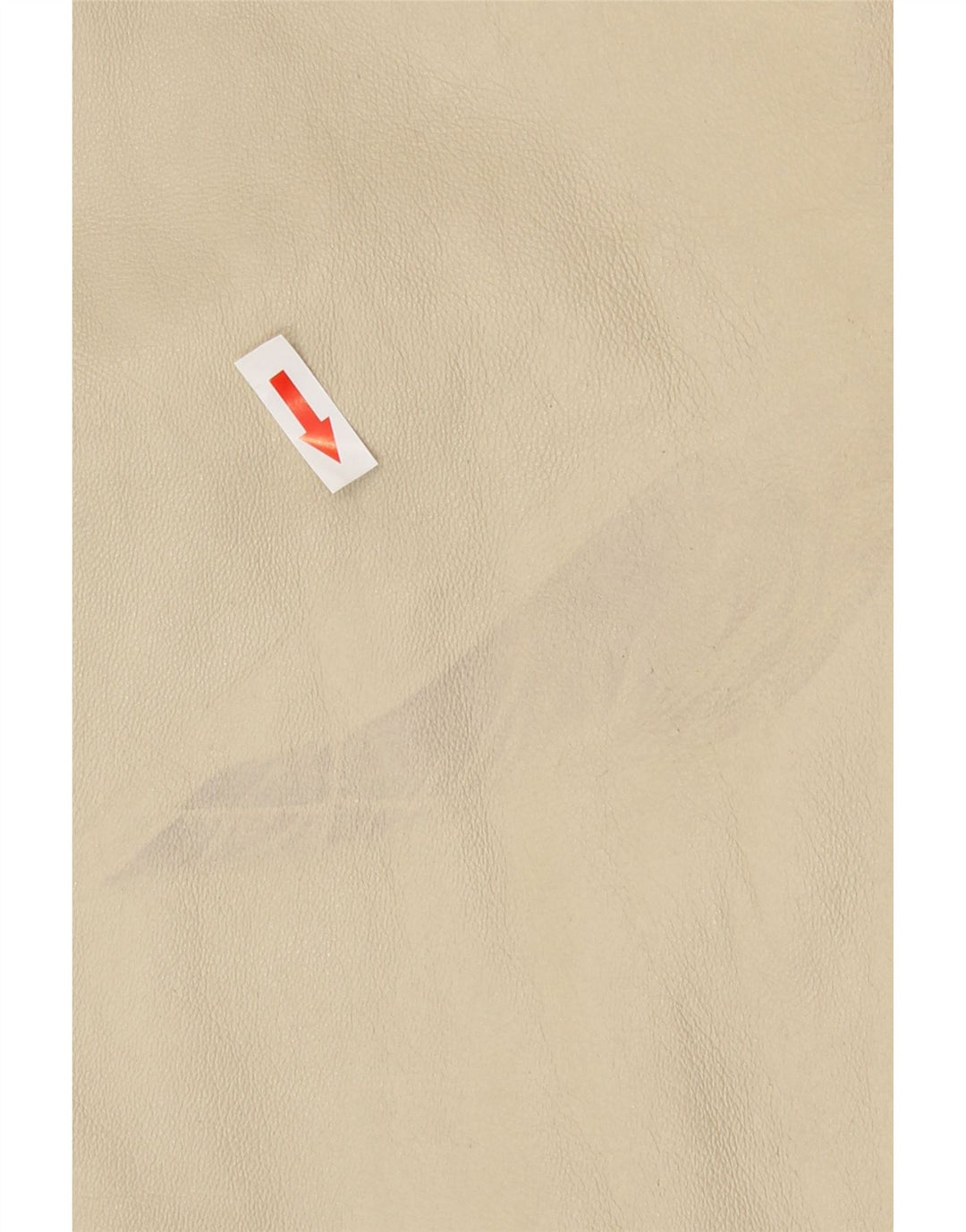 Vintage læderjakke med hætte til kvinder IT 46 Stort beige læder