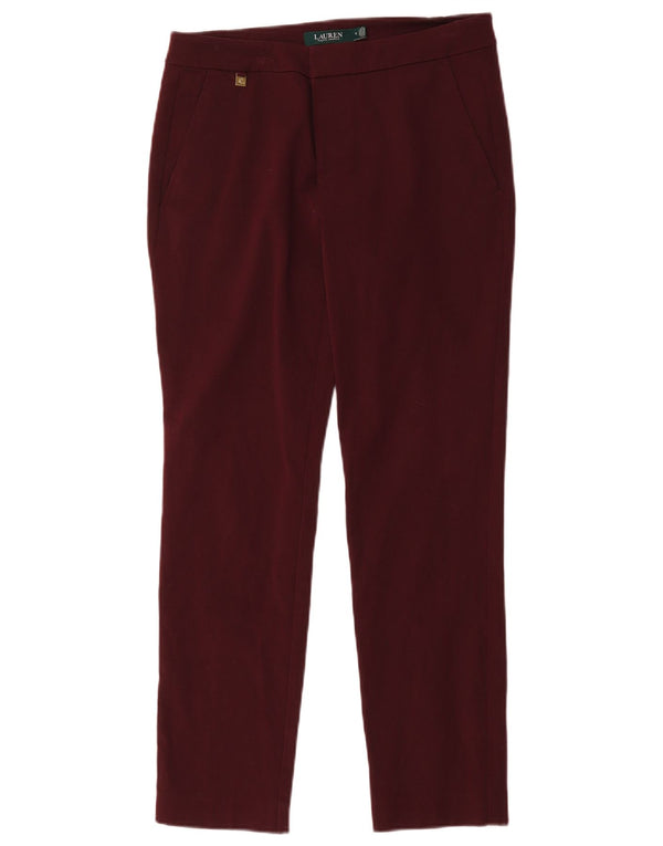 Ralph Lauren Dame Slim Chino Bukser US 6 Medium W32 L28 Bourgogne bomuld