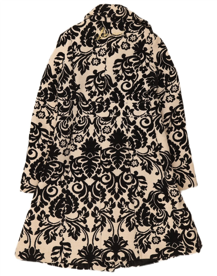 Desigual Dame Rainbow Grafisk Overfrakke EU 38 Medium Beige Floral