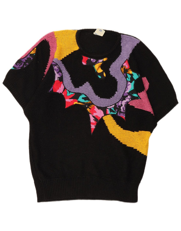 Yessica sweater med rund hals til kvinder EU 40/42 Medium Black Colourblock