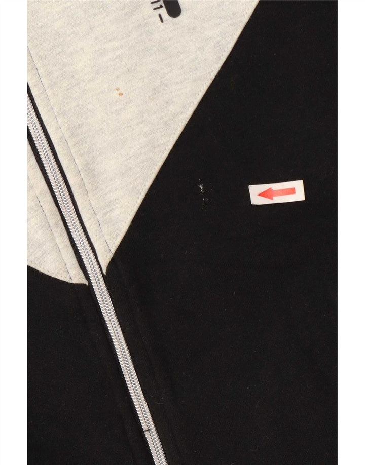 Fila træningsdragt topjakke til kvinder UK 10 Small Black Colourblock Polyester