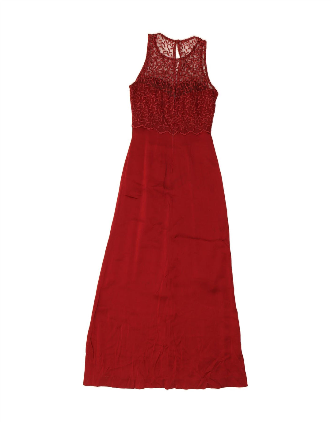 VINTAGE Womens Sleeveless Maxi Dress UK 8 Small Red Vintage Vintage and Second-Hand Vintage from Messina Hembry 