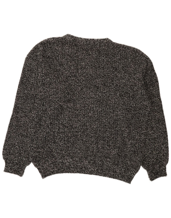 Vintage herre sweater med rund hals DK 38/40 Medium grå flækket