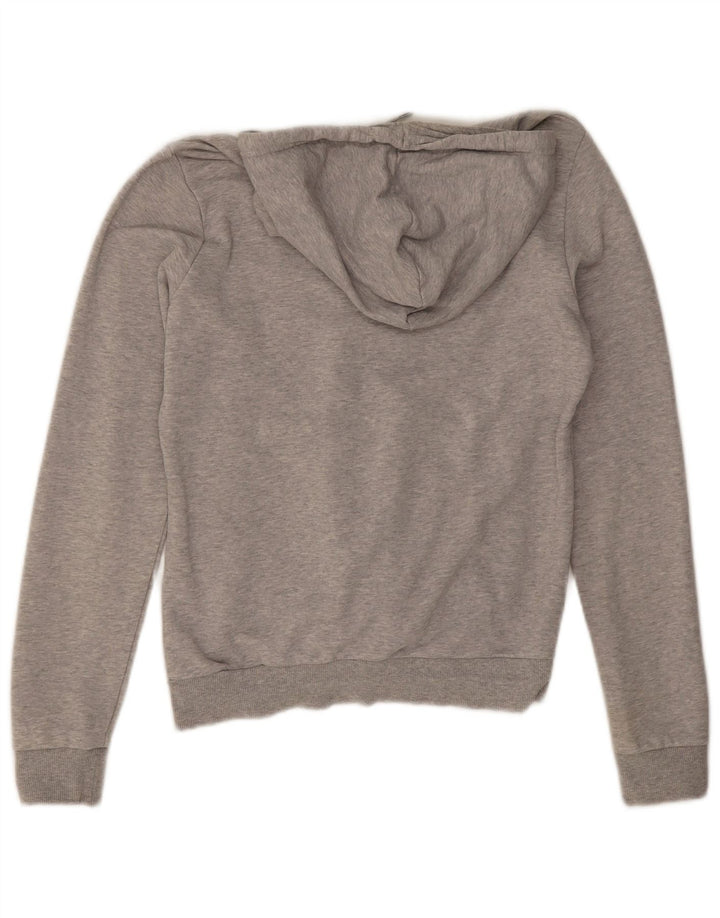 Puma Graphic Hoodie Jumper UK 12 Medium Grey Flecked