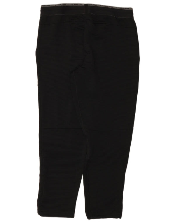 Nike Mens Dri Fit Graphic Tracksuit Trousers XL Black Pinstripe Polyester