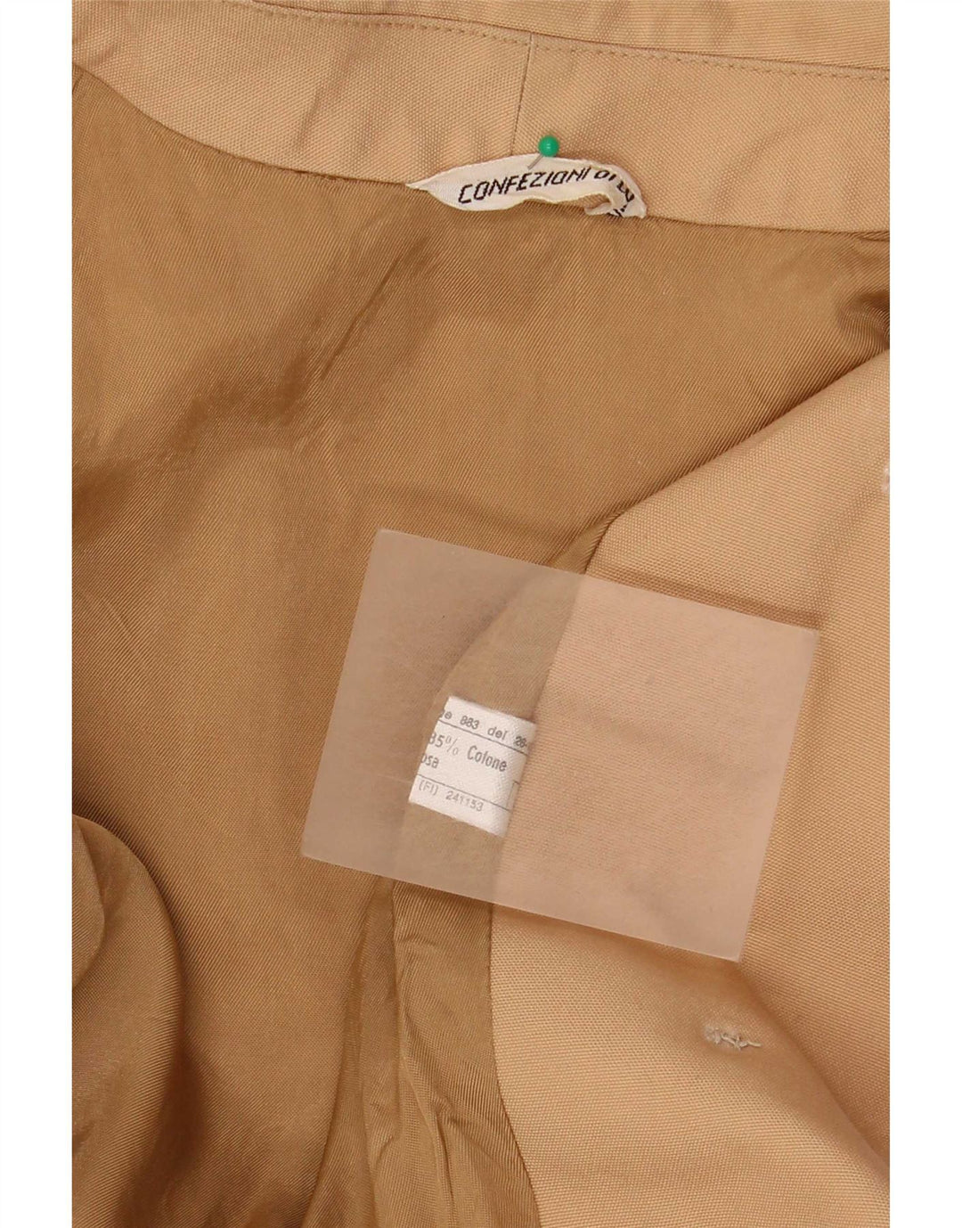 Confezioni Di Lusso Trench Coat til kvinder UK 12 Medium Beige Polyester
