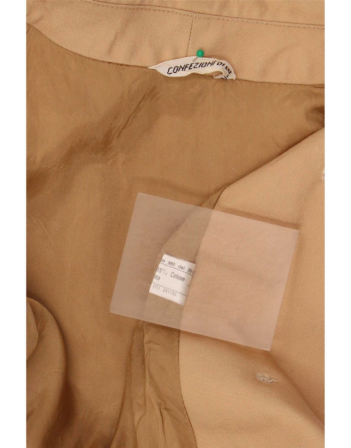 Confezioni Di Lusso Trench Coat til kvinder UK 12 Medium Beige Polyester