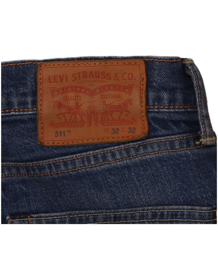 LEVI'S Mens 511 Slim Jeans W32 L32  Blue Cotton
