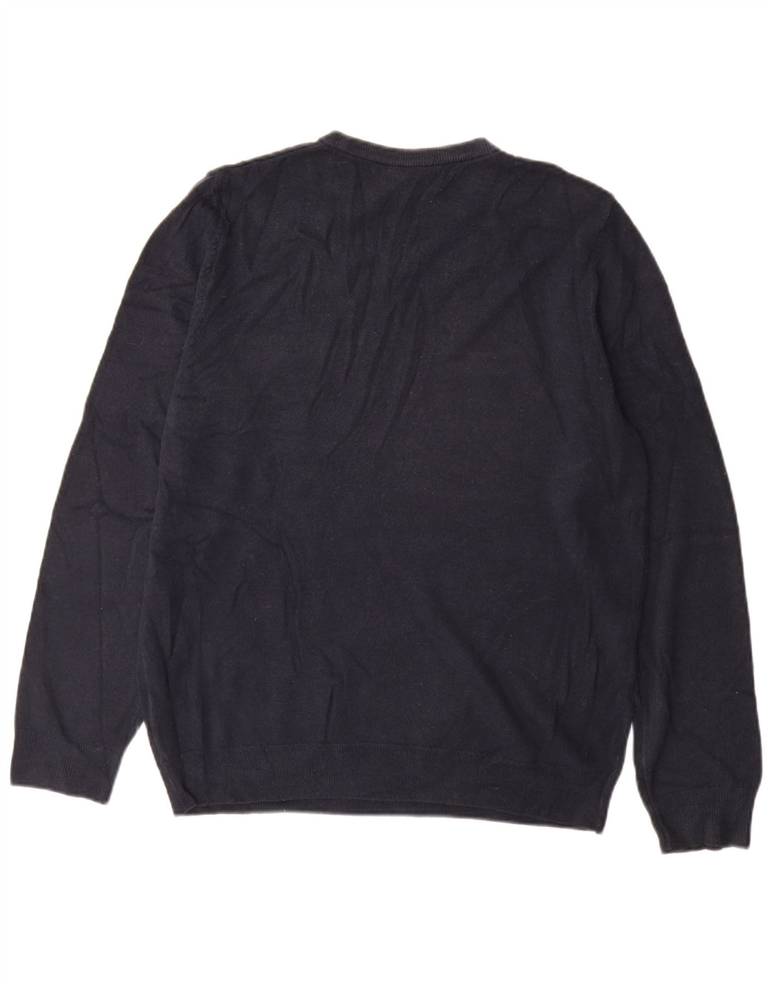 Marks & Spencer Herre sweater med rund hals, stor marineblå akryl
