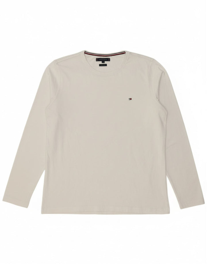 TOMMY HILFIGER Mens Extra Slim Top Long Sleeve 2XL White