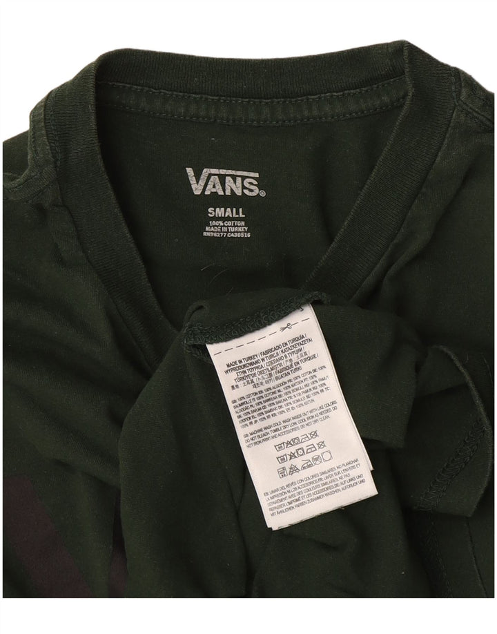 Vans Herre grafisk top langærmet lille grøn bomuld