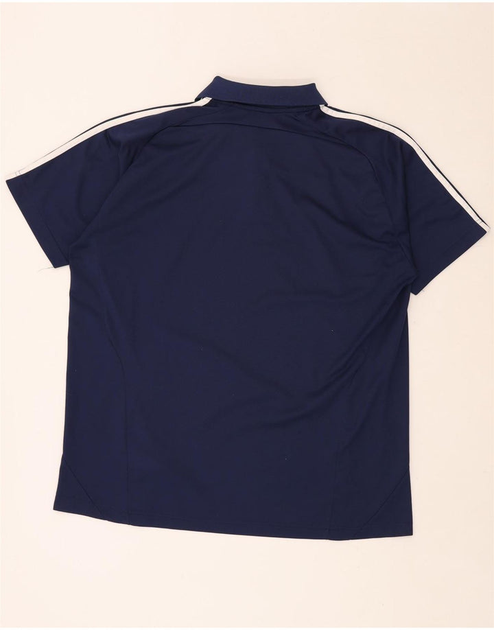 ADIDAS Herre Climalite Polo Shirt UK 46/48 XL Navy Blue Polyester