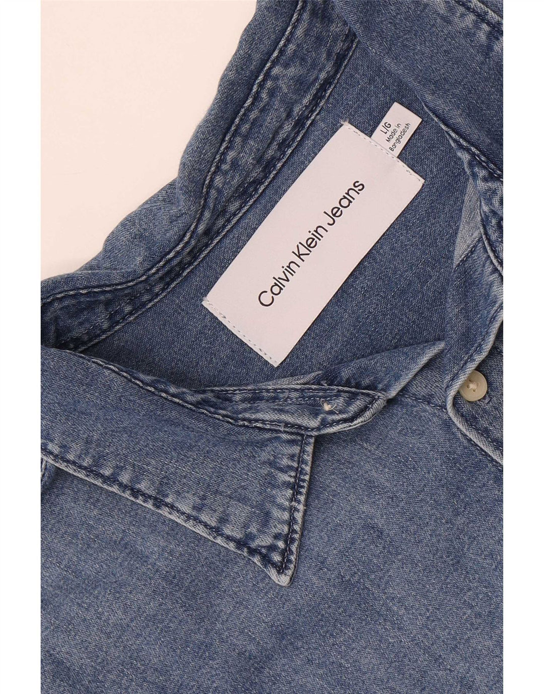 Calvin Klein Jeans Herre Denim Shirt Large Blue