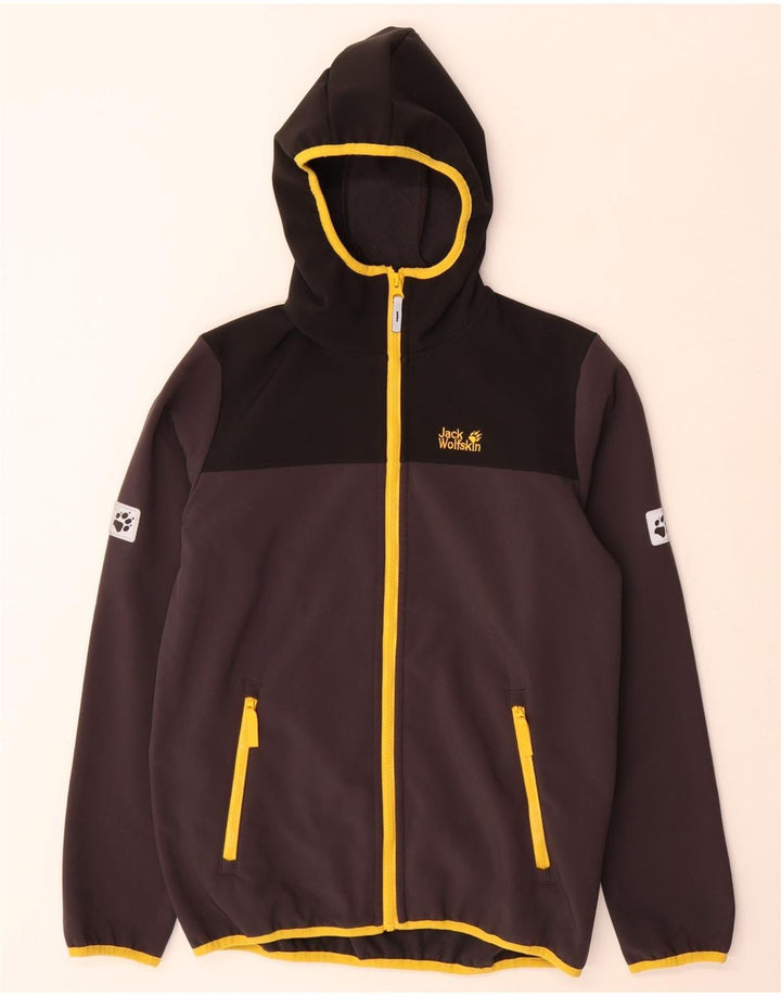 Jack Wolfskin Boys Graphic Bomber Jacket 13-14 år Grå Colourblock