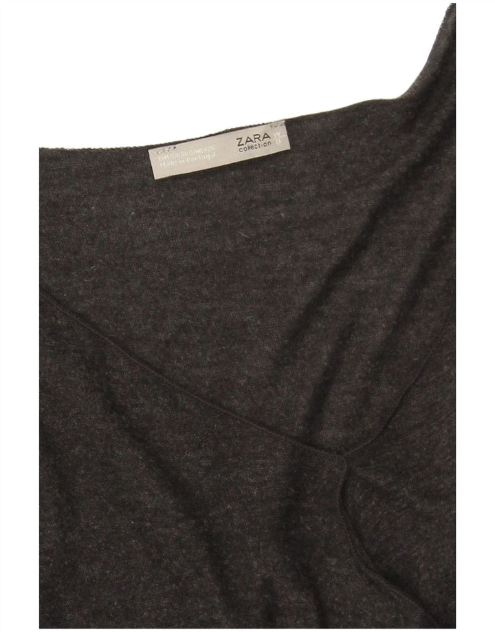 Zara Womens Oversized Jumper Dress UK 10 Small Grey Viscose