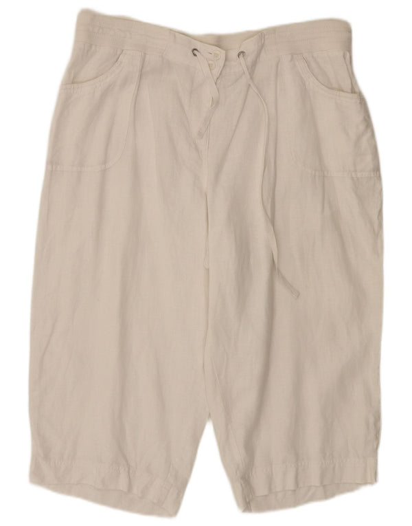 Marks & Spencer Womens Autograph Bermuda Shorts UK 18 XL W36 White