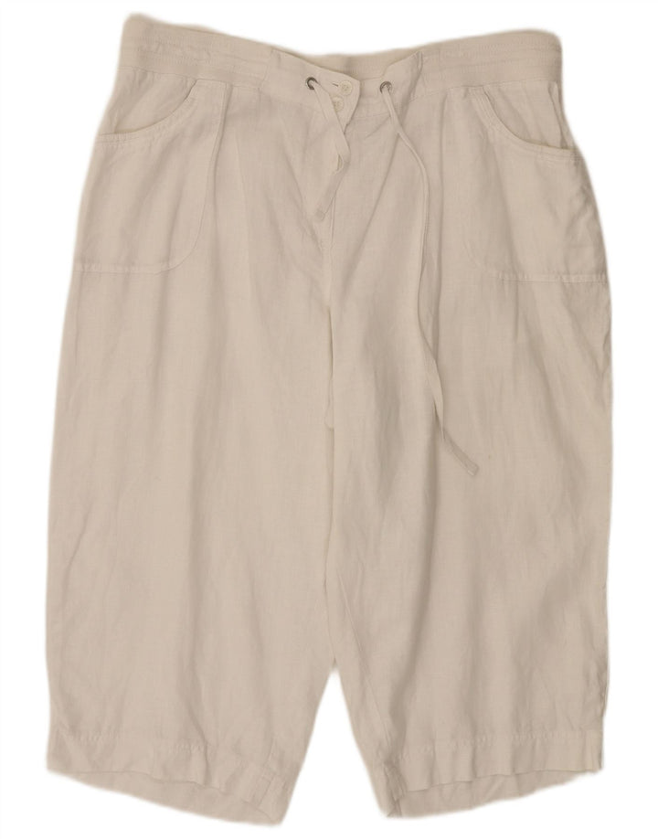 Marks & Spencer Womens Autograph Bermuda Shorts UK 18 XL W36 White