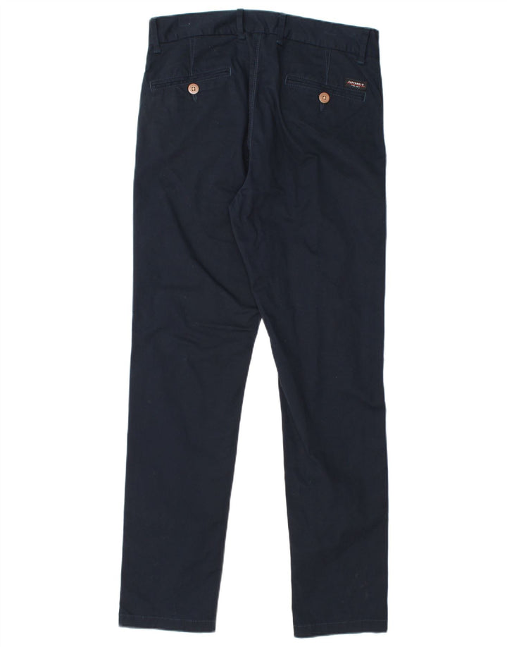 Superdry Slim Chino-bukser til mænd W30 L30 Marineblå bomuld