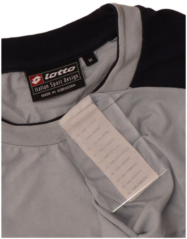 Lotto Herre grafisk T-shirt Top Mellemgrå Colourblock Bomuld