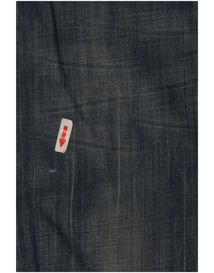 Levi's Dame 570 Distressed Straight Jeans W32 L28 Blå Bomuld