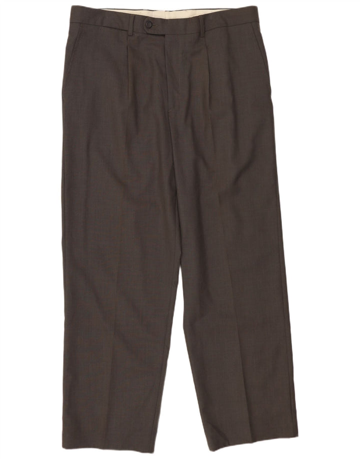 Vintage Herre Pegged jakkesæt Bukser W38 L29 Grå Polyester