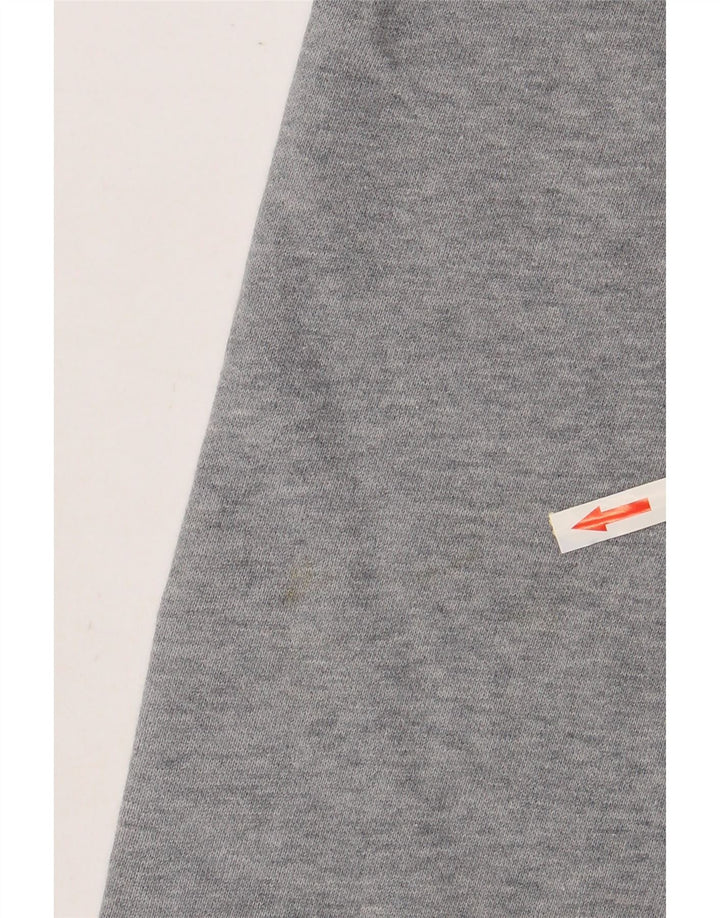 VINTAGE Herre grafisk træningsdragt Topjakke XL Grå Bomuld