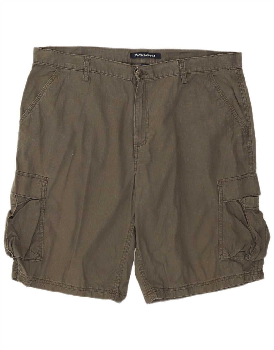 Calvin Klein Herre Cargo Shorts W38 XL Khaki Bomuld