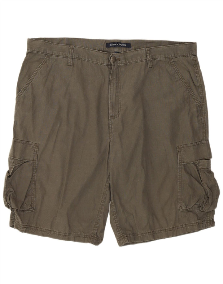 Calvin Klein Herre Cargo Shorts W38 XL Khaki Bomuld