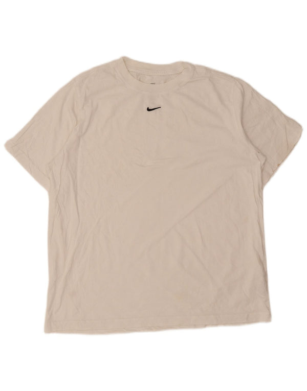 Nike Herre Loose Fit T-shirt Top Medium Hvid Bomuld